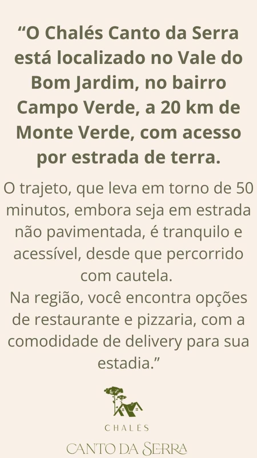 Chales Canto Da Serra Monte Verde  Exterior foto